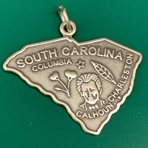 .925 South Carolina State Sterling Silver Jewelry Charm #south #Charleston